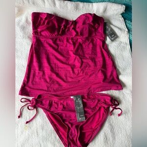 Mossimo Pink Strapless Swimwear Set